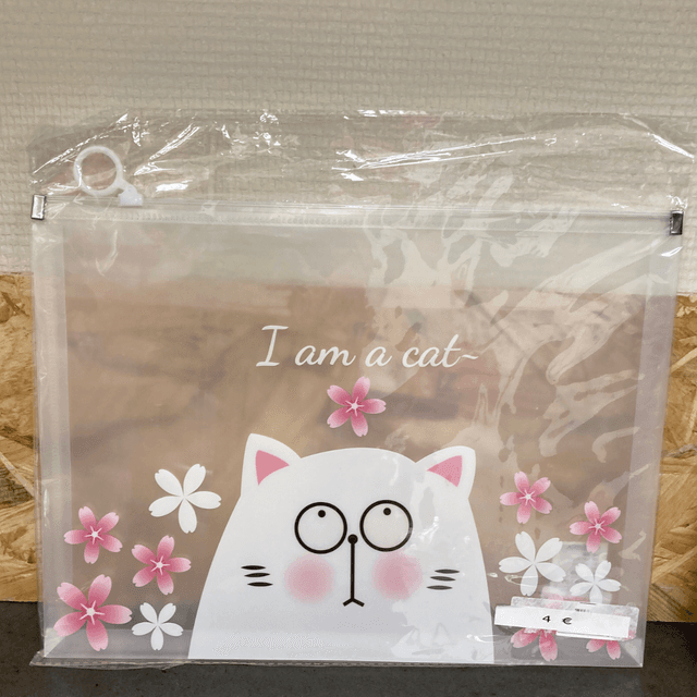 Pochette Chat transparente 
