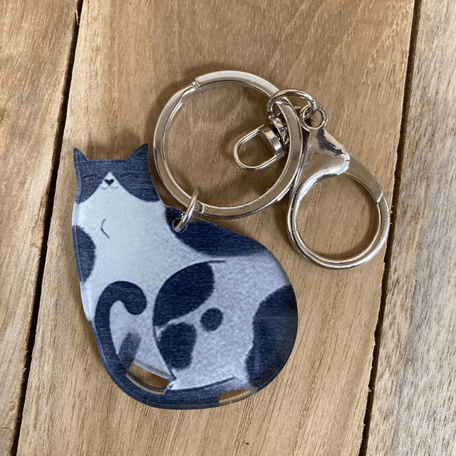Porte Clef Chat Noir et Blanc